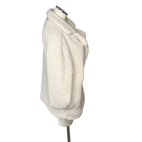 COEUR DE VAGUE Sherpa Fusion Double Breasted Teddy Jacket Women's Size XL - Picture 9 of 16